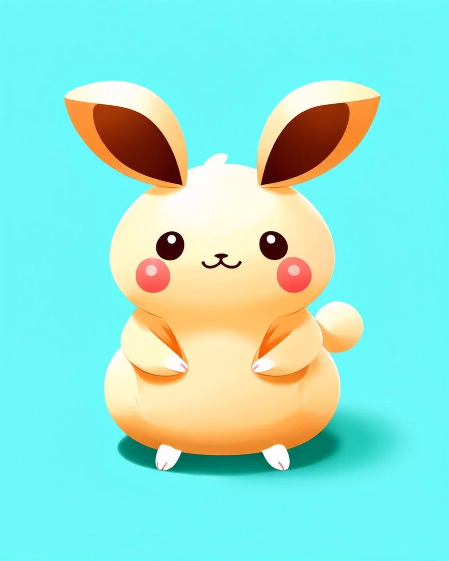 Labubu, on solid background color