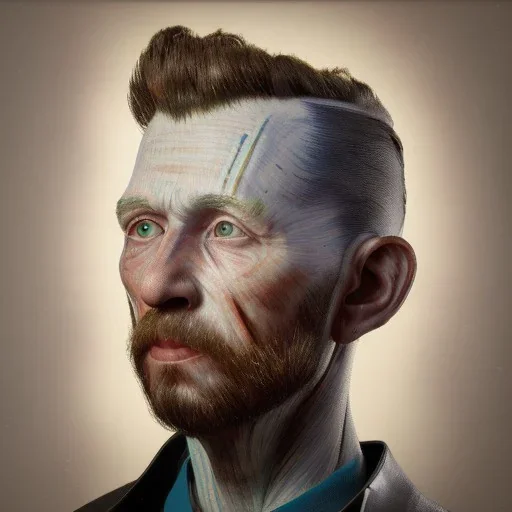 Portrait von roboter von van gogh