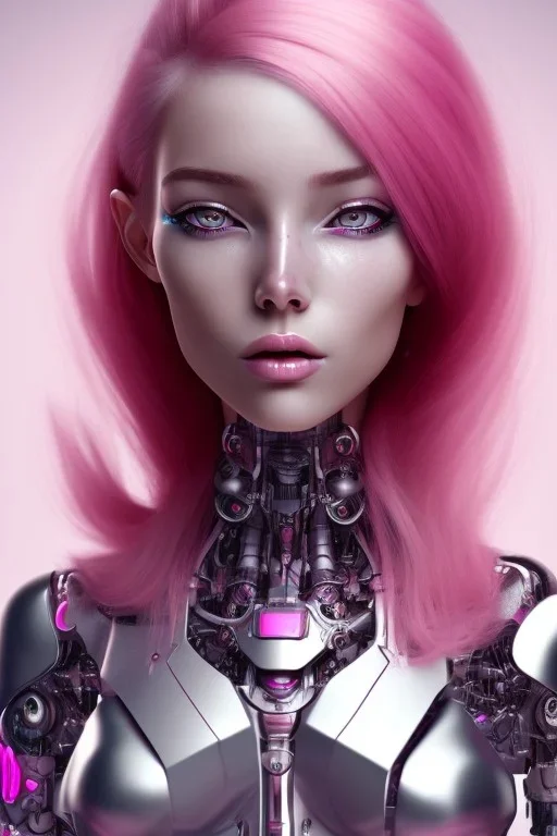 cyborg, pink hair, sexy, perfekt, real, dream