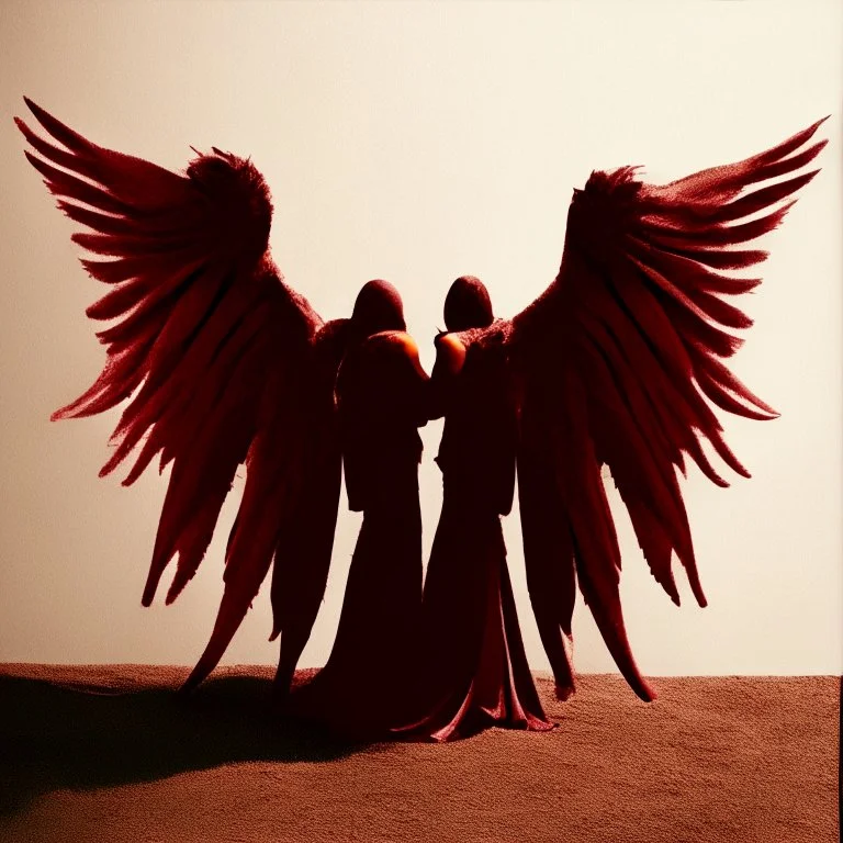 burgundy angel wings