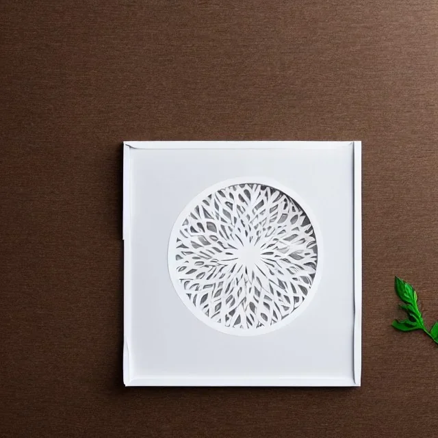 a papercut lightbox,scenic white paper, simple, centered