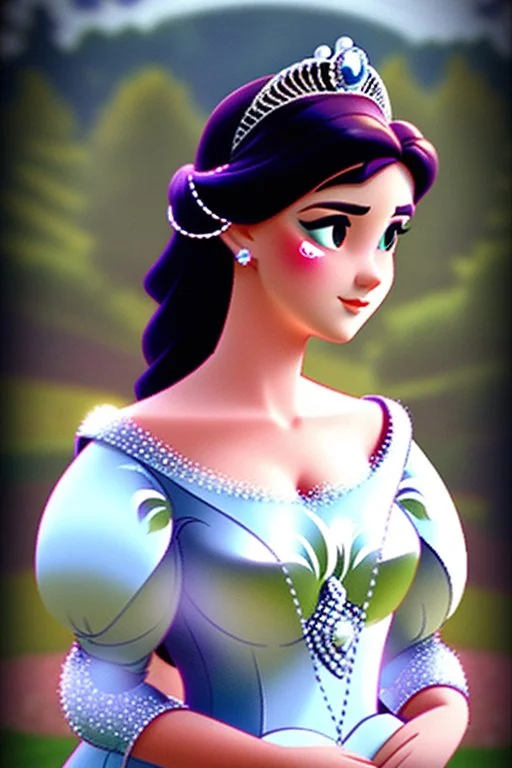 beautiful princess looking into the distance