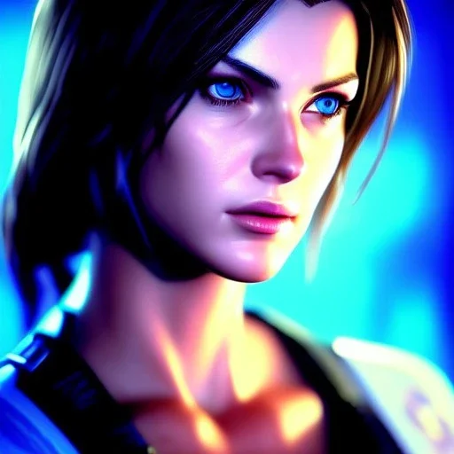 ultra detailed fullbody portrait of Jill Valentine , extremely detailed digital painting, intrincate, extremely detailed face,crystal clear Big eyes, in the style of Simon Bisley, mystical colors , perfectly centered image, perfect composition, rim light, beautiful lighting,8k, stunning scene, raytracing