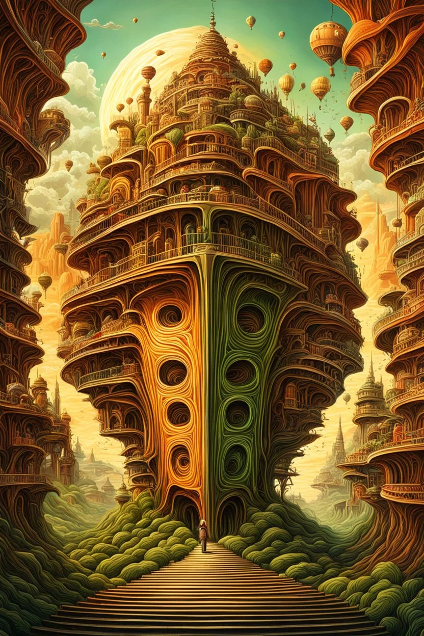 create a neo -surrealist abstract portrait illustration, by George Grie, and Jacek Yerka, rich complimentary colors, abstract, painterly, and highly detailed