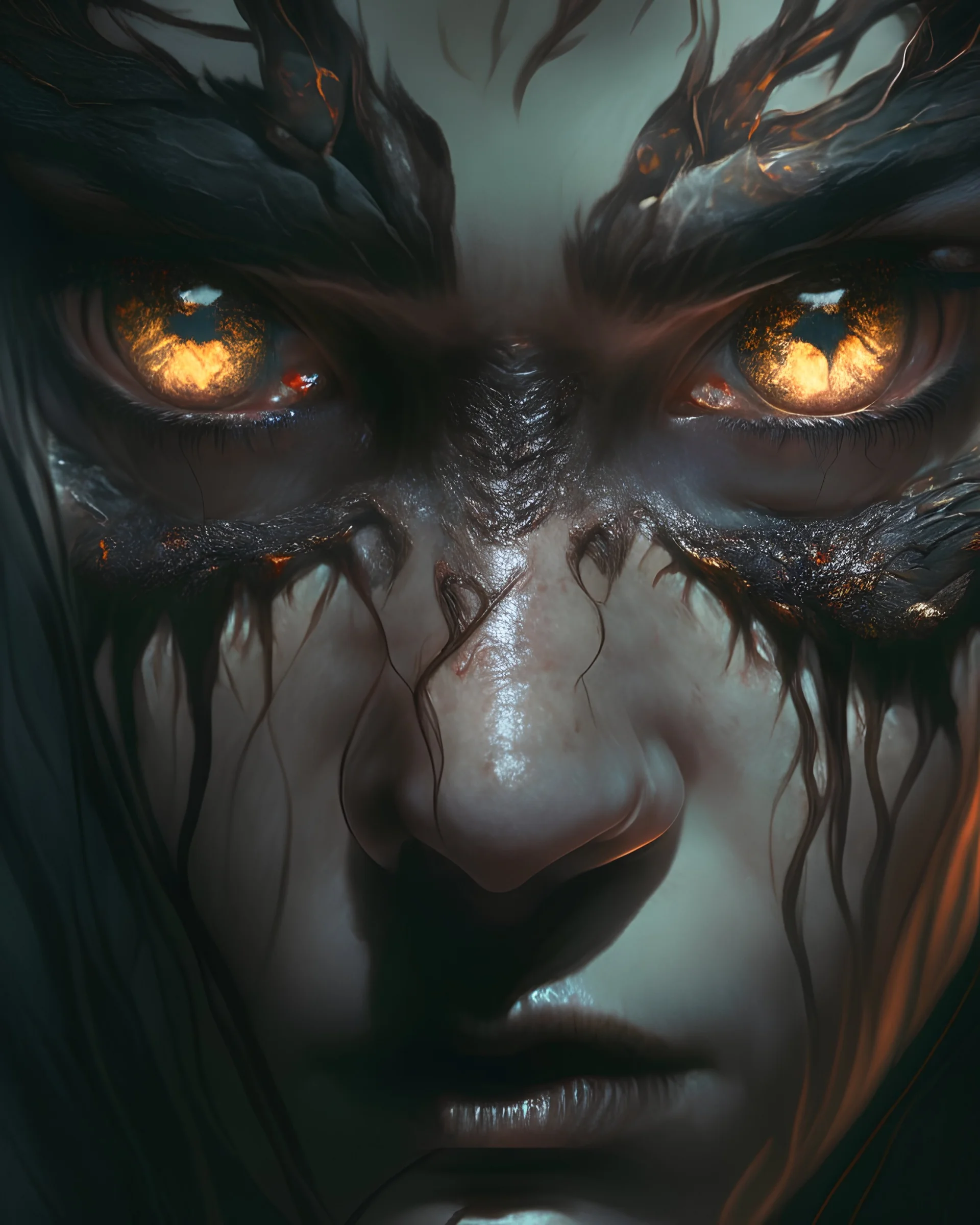 Epic professional digital art of hungry eyes, horrific yet beautiful vibe, evocative, atmospheric lighting, painted, intricate, highly detailed, by leesha hannigan, wayne haag, reyna rochin, ignacio fernandez rios, mark ryden, iris van herpen, artstation, cgsociety, stunning, gorgeous, sharp focus, cinematic, masterpiece