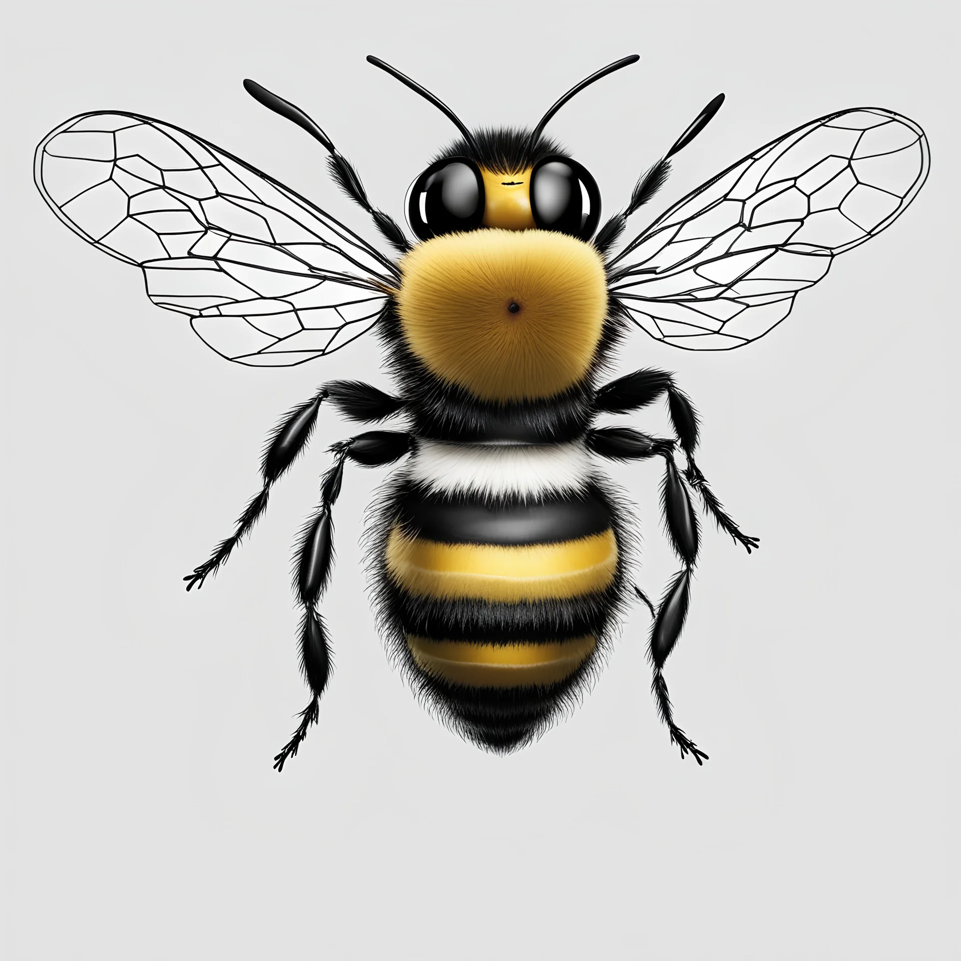 bee character flying with a cap, white background, clean modern design