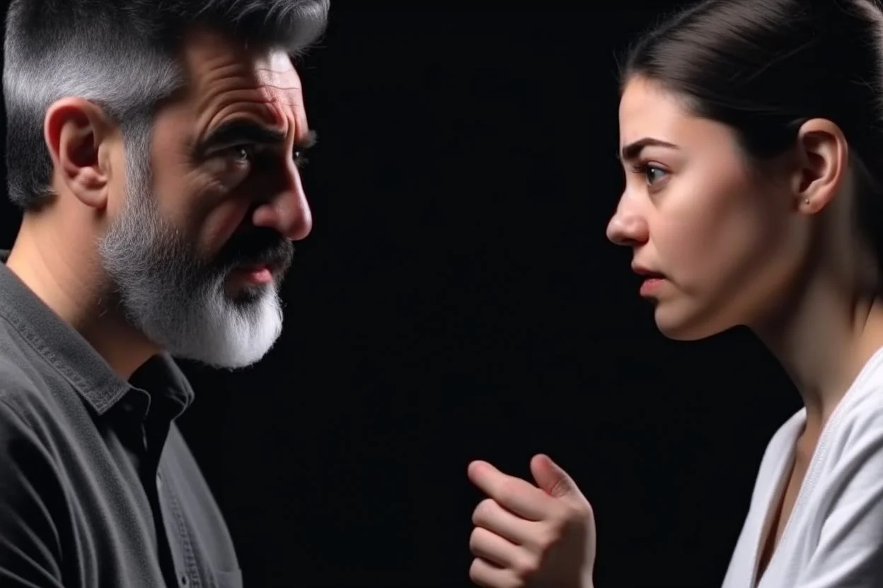 A picture of two people exchanging criticism in a constructive and respectful manner, with a bewilderment behind them 4k