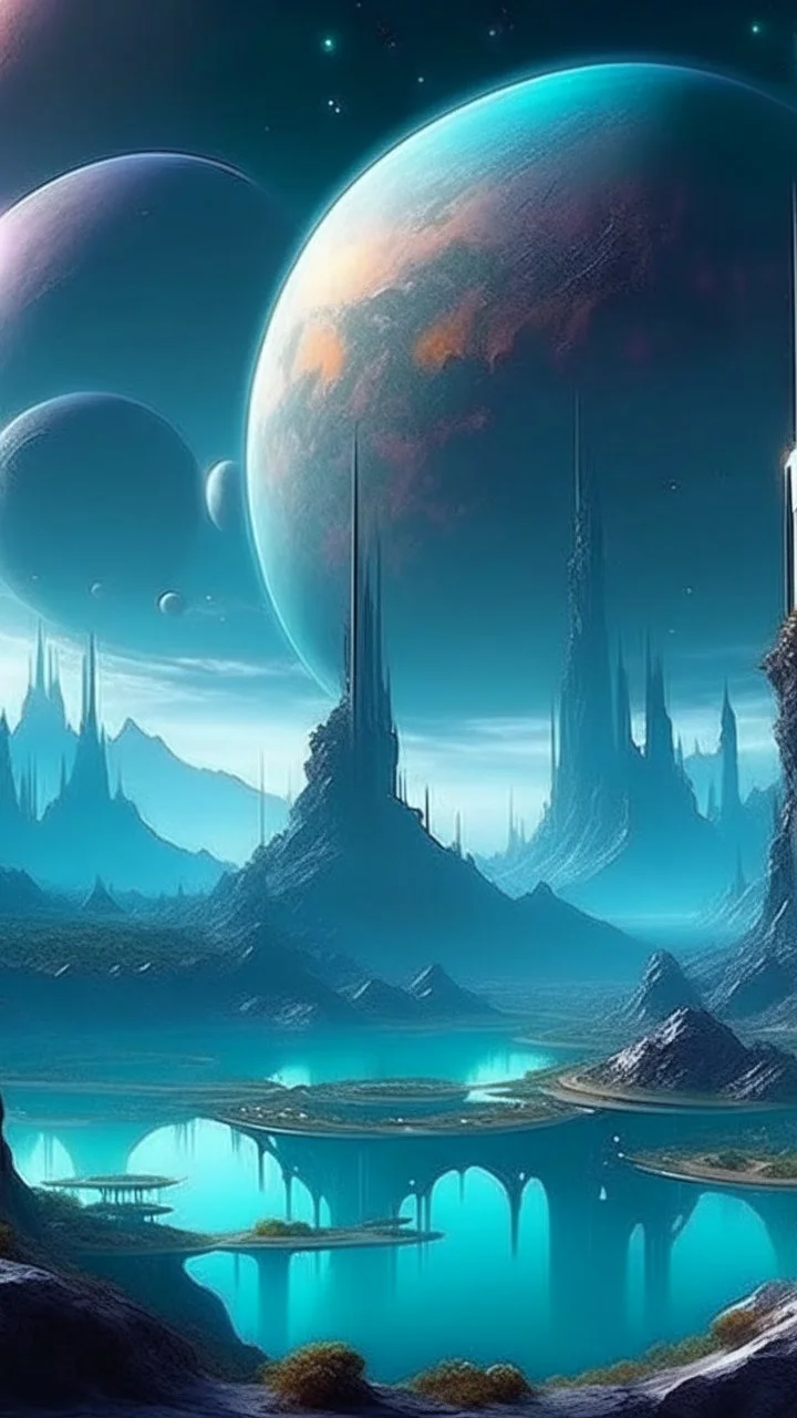 sci fi planet, magical