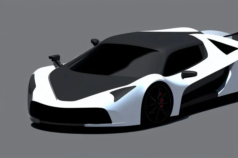 Car Supercar Vector 3d rendering Vector collage