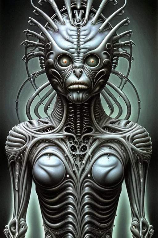 Biomorphic Biomechanical Alien Queen by Giger