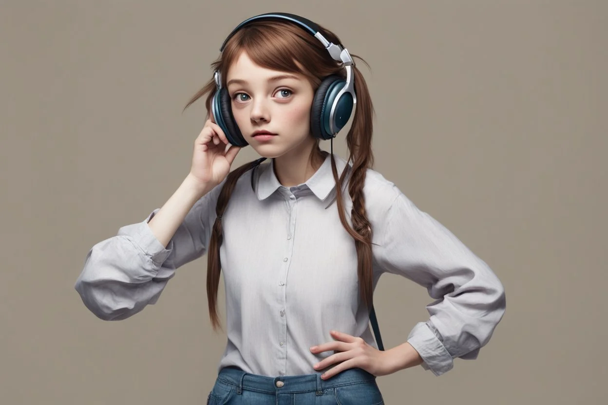 Sarah found that it was impossible to remove the headphones, they seemed to have become part of her head. In complete disbelief, the student stood holding herself by the place where her ears had once been. Sarah seemed to be a very strange girl, it would seem that there was something unusual in her short brown hair tied in two tails. But these ridiculous clothes could make anyone laugh, brown jeans combined with a yellow T-shirt and a white tank top looked vulgar, and red headphones stood out to