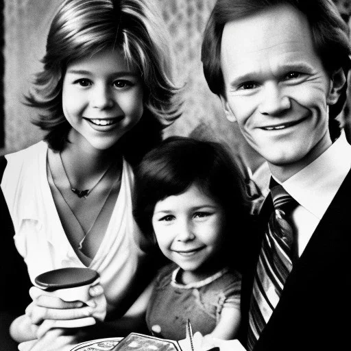 A young Kristy McNichol having coffee with Neil Patrick Harris at starbucks