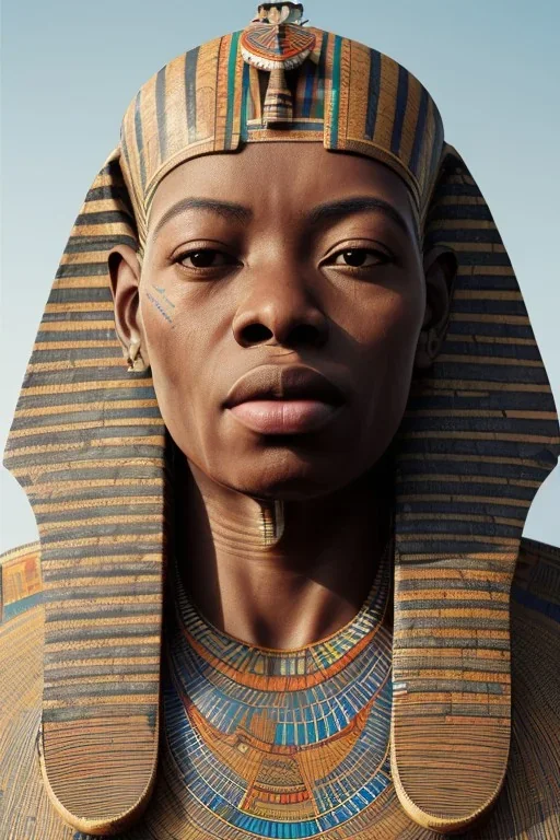 african portrait, ancient egypt, zulu, scaffolding, high detail