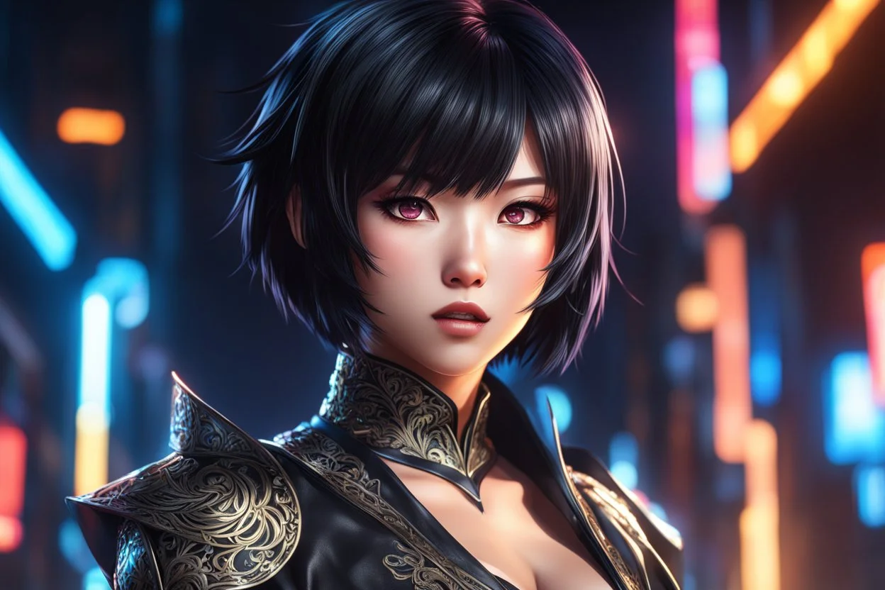 Hot Asian mouth cover, in 8k solo leveling shadow artstyle, silk costum, short black hair, dynamic pose, oshare kei, hurufiyya, rtx , neon lights, intricate details, highly detailed, high details, detailed portrait, masterpiece,ultra detailed, ultra quality