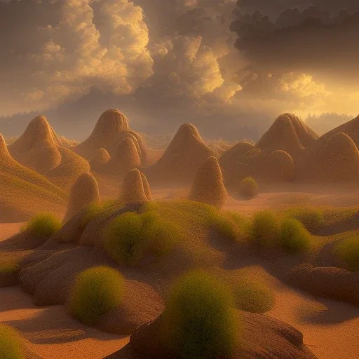 desert, rainfall, landscape, high detailed, hyperrealisme, sharp focus