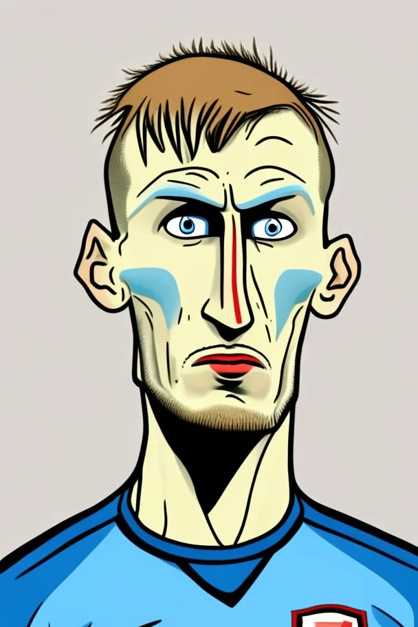 Tomas Soucek Czech football player ,cartoon 2d