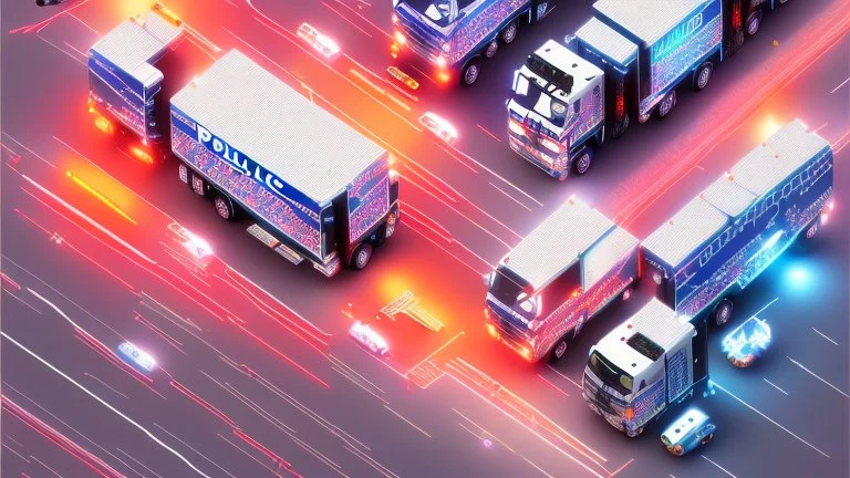 A police Tesla Cybertruck is chasing a Tesla 'Model S Plaid' at top speed, across the 'Jurassic Park' island. CINEMATIC. WIDE ANGLE LENS.