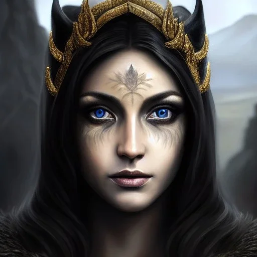 ultra detailed fullbody Portrait in oil on canvas of beautiful female DemonHunter with Skyrim Blackguard's Armor,extremely detailed digital painting, extremely detailed face,crystal clear Big eyes, mystical colors ,perfectly centered image, perfect composition,rim light, beautiful lighting,8k, stunning scene,extremely sharp detail,finely tuned detail, ultra high definition raytracing, in the style of Simon Bisley and Frank Frazetta and robert e howard and Hyun Suk Lee and Ken Kelley