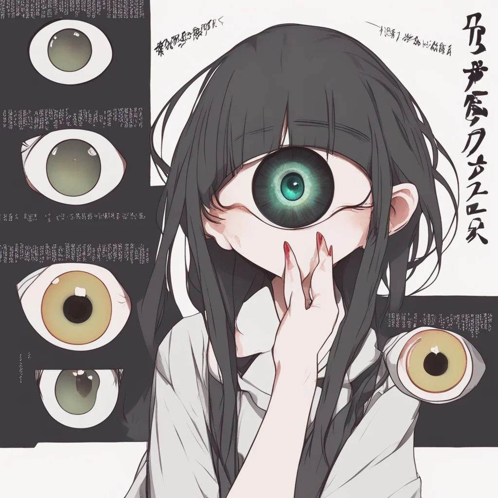 Nihonga policromada art aesthetic ghoul eye