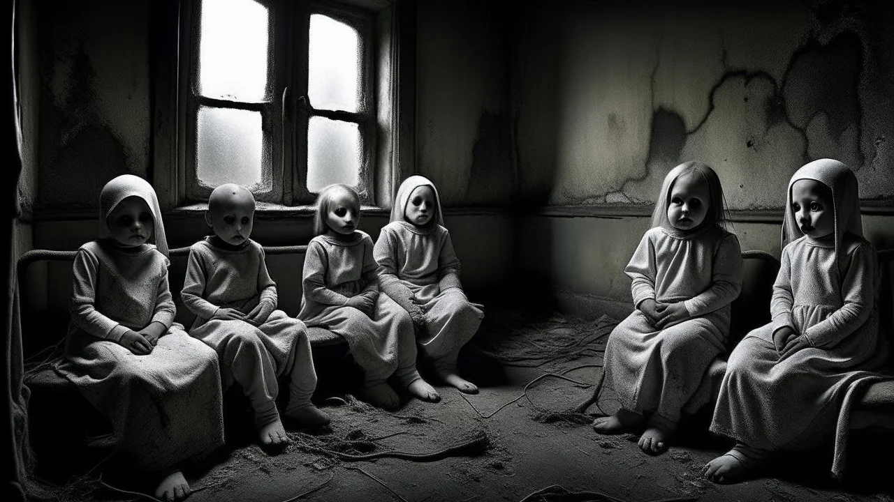 In the escalating moments of horror, dead children appear with a terrifying, pale and cold appearance. They begin to threaten in mysterious ways and manipulate reality, illuminating the darkness with their cold eyes. Horror creeps into the corners of the abandoned nursery with every movement of these ghost children, creating an atmosphere of dread and uncertainty.