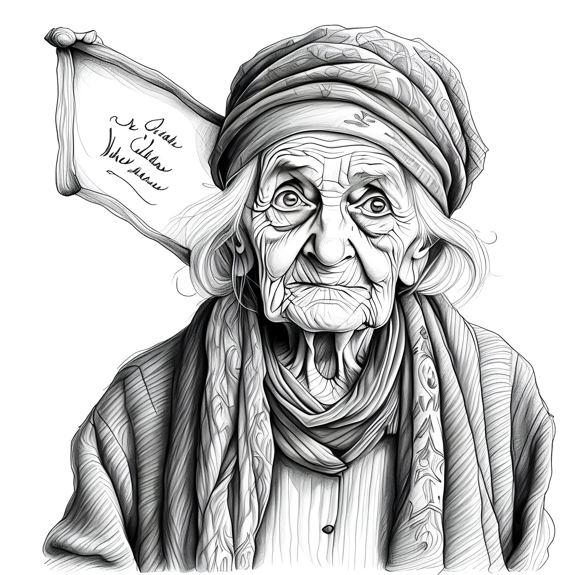 Vector Drawing Of A Poor Old Woman. Royalty Free SVG, Cliparts, Vectors,  and Stock Illustration. Image 80427016.