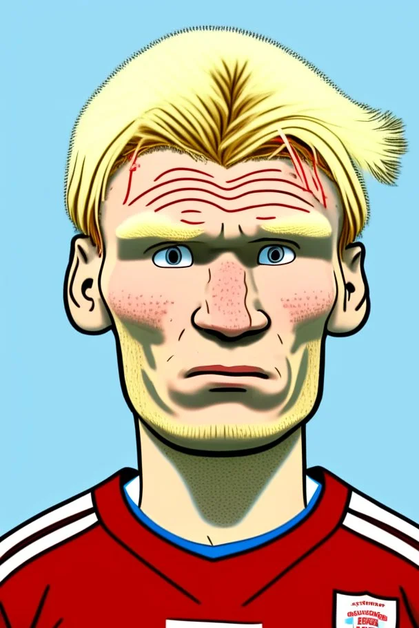 Erling Braut Holland Norwegian football player ,cartoon 2d