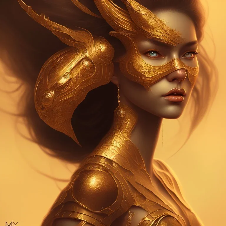 Folklore theme, intricate, sharp focus, illustration, highly detailed, digital painting, concept art, matte, masterpiece head sexy front view Hispanic beauty space lady golden smooth skin one head fiery night