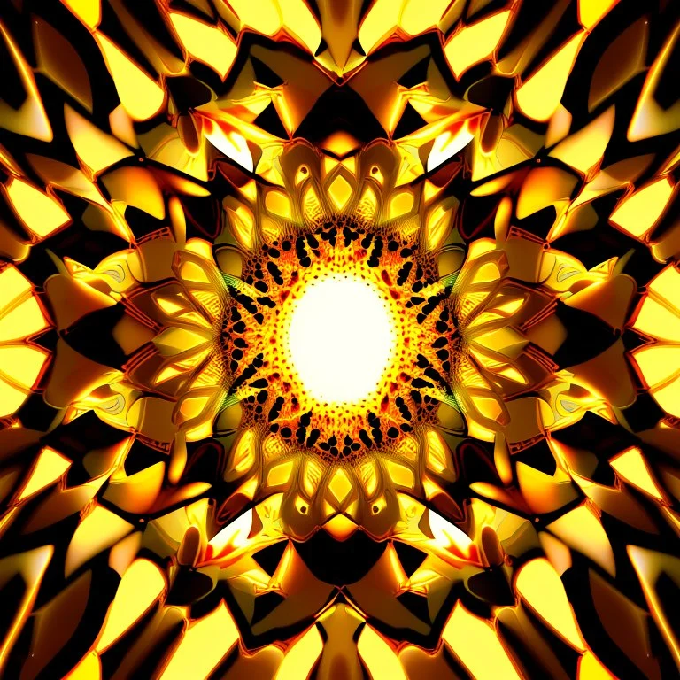 yellow and orange kaleidoscope