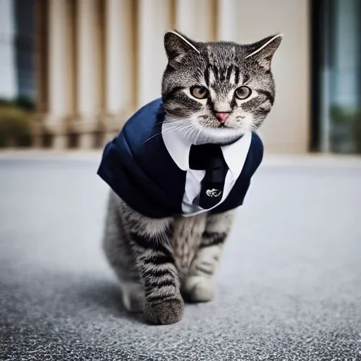 Cat wearing a suit