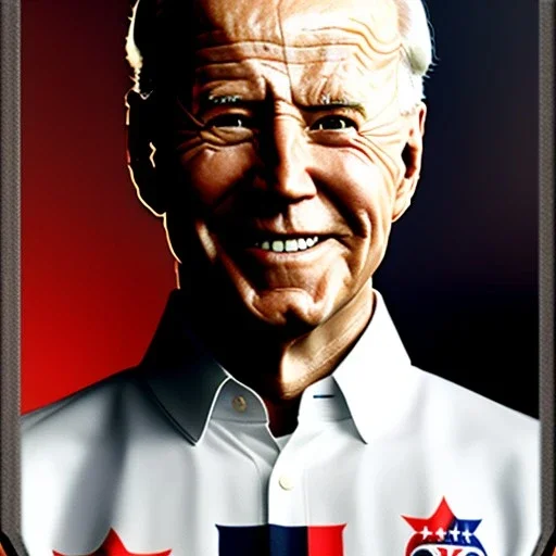 Biden as a football player trading card