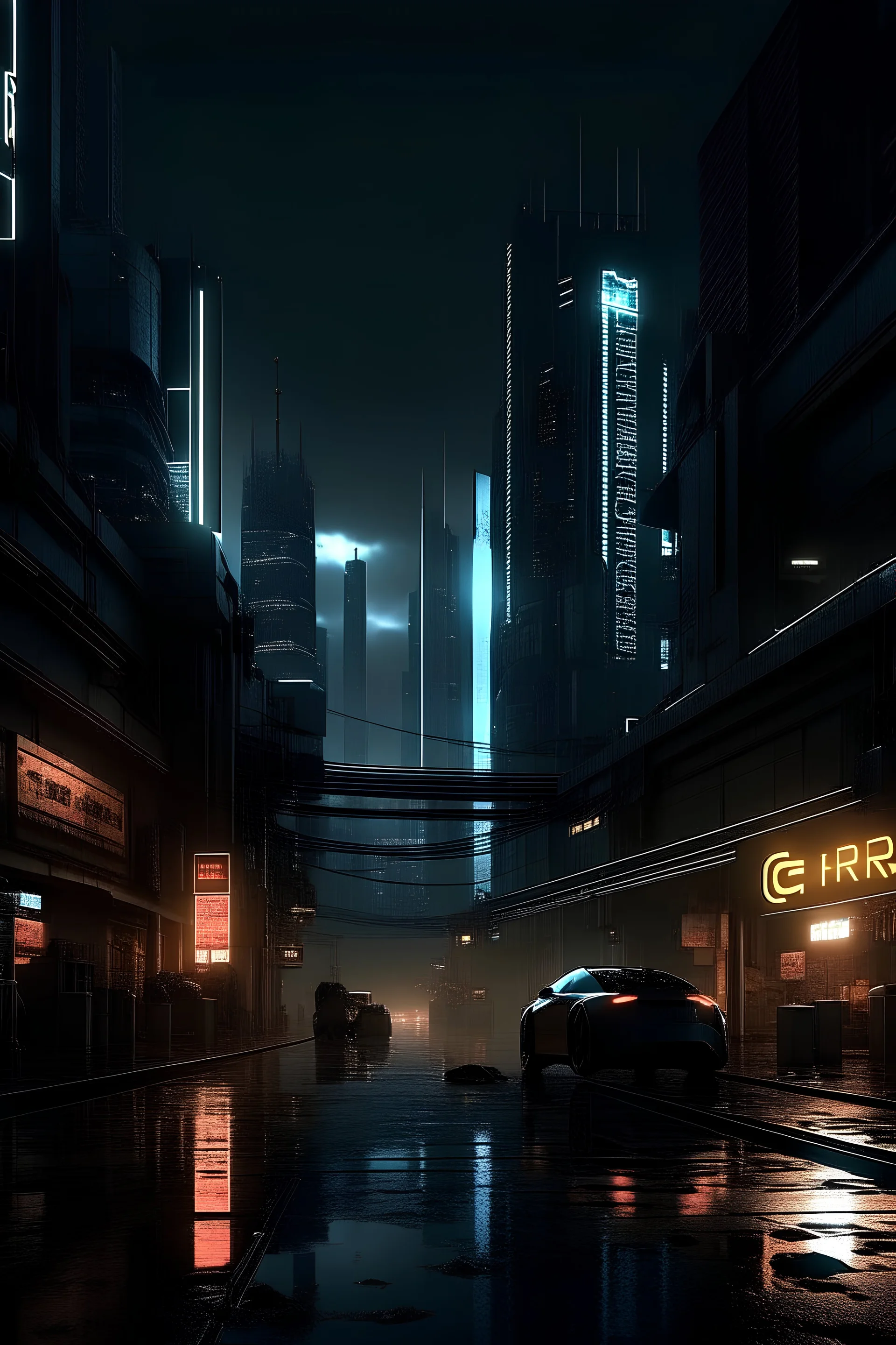 noir cyberpunk city neon