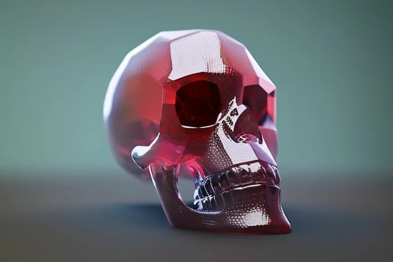 Crystal alien skull