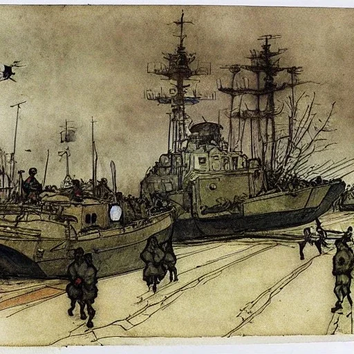 Russian invasion of Ukraine, Mariupol, by Arthur Rackham