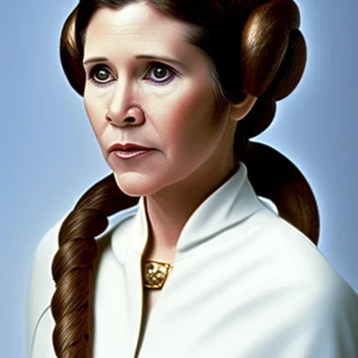  timeless style carrie fisher as princess leia, photo realistic