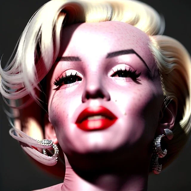 Realistic image portrait, Marylin Monroe, highly detailed, unreal engine 5, ray tracing, RTX, lumen lighting, ultra detail, volumetric lighting, 3d, finely drawn, high definition, high resolution.