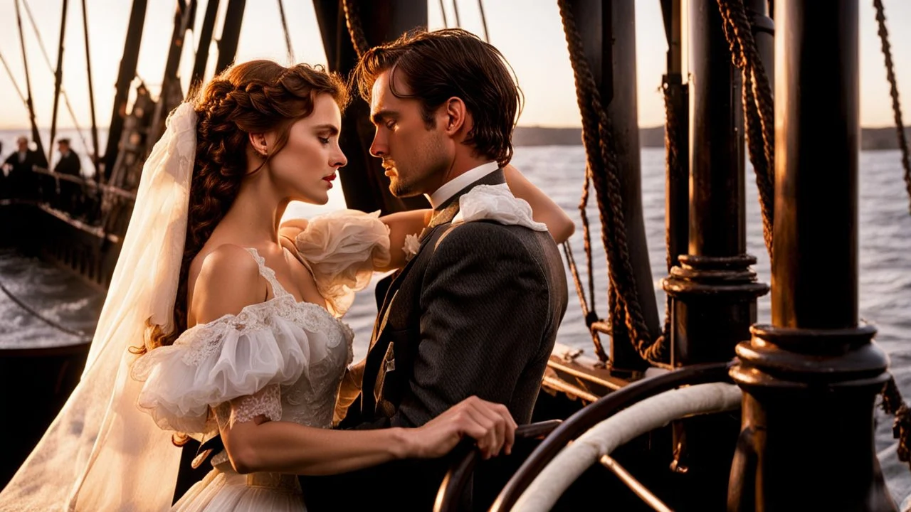 Write a scene where Jack and Rose say goodbye to each other as Rose boards a rescue boat on the sinking Titanic. The tension is palpable as they express their love for each other amidst chaos and tragedy. Jack's heartbreak is evident as he watches Rose leave, knowing they may never see each other again. The scene captures the emotional turmoil of the moment and the overwhelming sense of loss as the ship continues to sink.