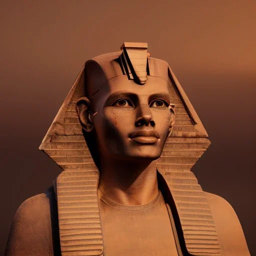 portrait of horus in front of great pyramids