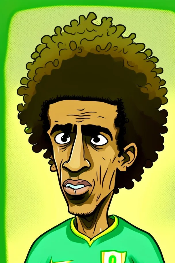 Luis Gustavo Brazilian football player . cartoon 2d