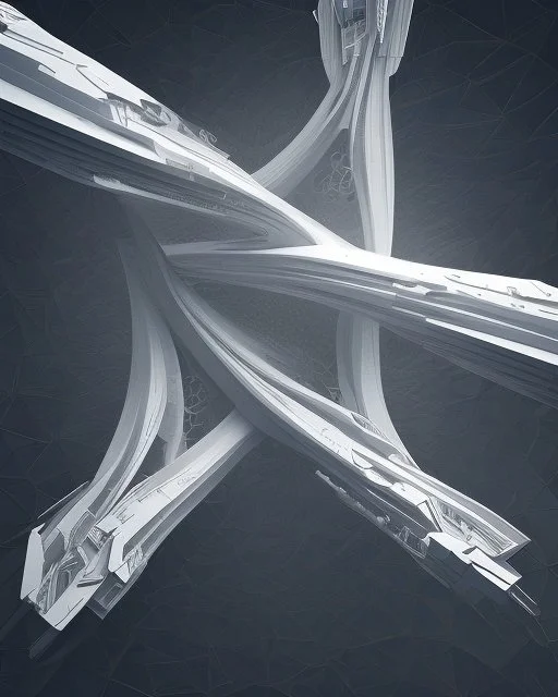 Casa geométrica en proporción aurea, estilo Zaha Hadid, calidad ultra, hiper realista, hiperdetallada, 3D 8K