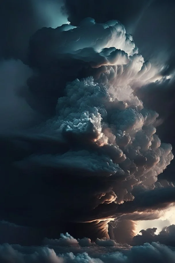 storm cloud, 4 k, trending art, depth of field, high detail, high contrast