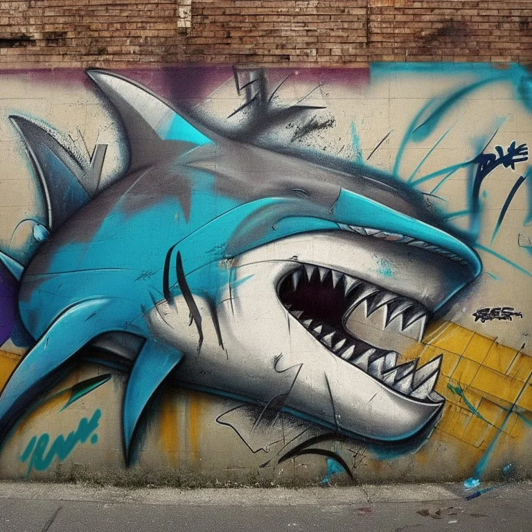 graffiti art - write Shark