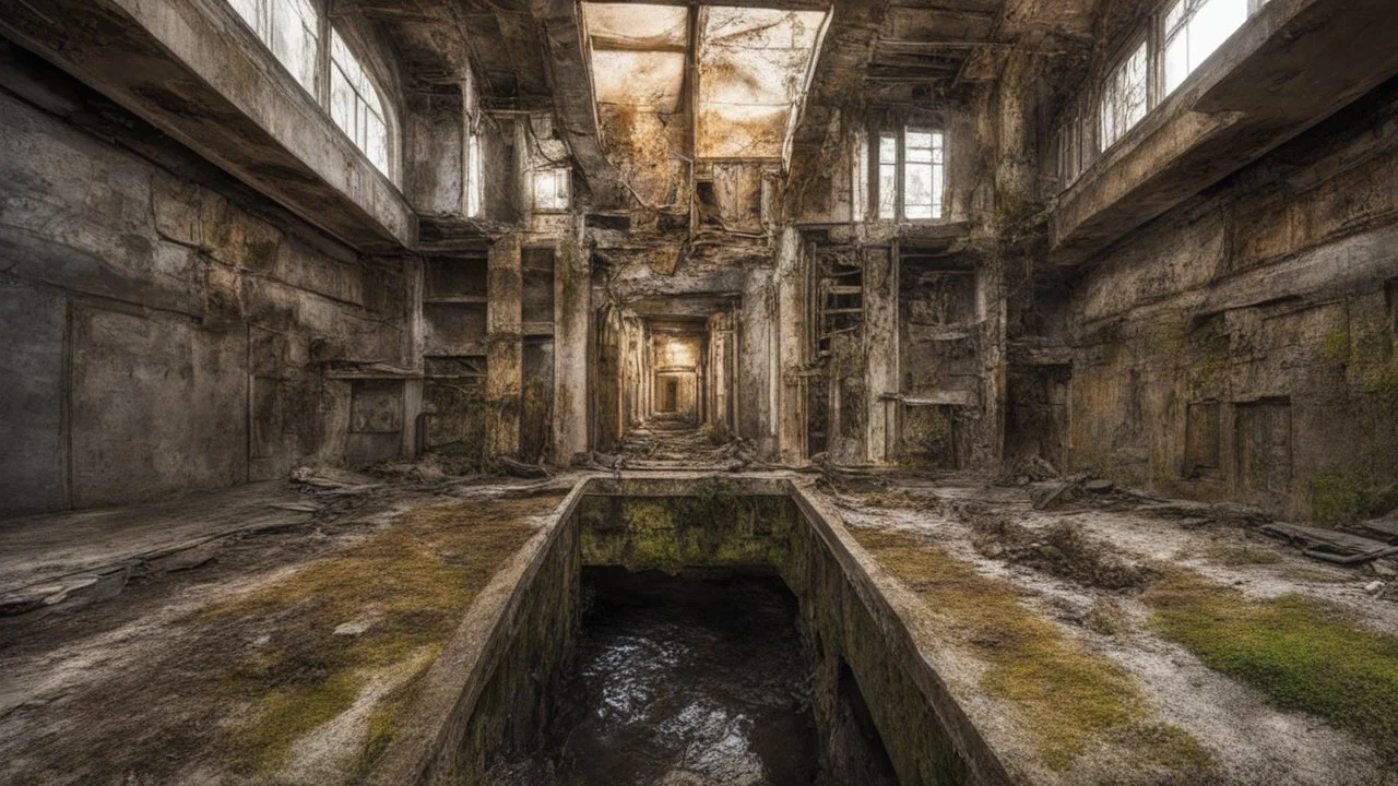 time loop repeating life in a abandoned building, at first I was alive and then I died there and I helped the soul to get out of there and all the souls left this building a flowing stream