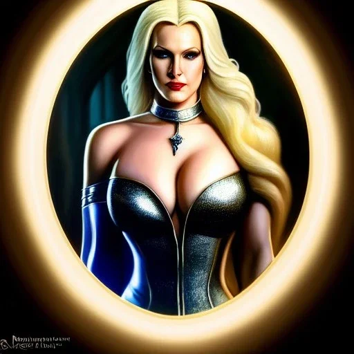 Ultra detailed fullbody Portrait in oil on canvas of beautiful busty Emma Frost Villain ,extremely detailed digital painting, extremely detailed face,crystal clear Big Glowing eyes, mystical colors ,perfectly centered image, perfect composition, rim light, beautiful lighting, 8k, stunning scene, raytracing, anatomically correct, in the style of robert e howard and Ken Kelley and Ohrai Noriyoshi and Simon Bisley and tomzj1