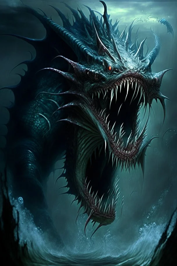 leviathan demon huge seprent monster beast