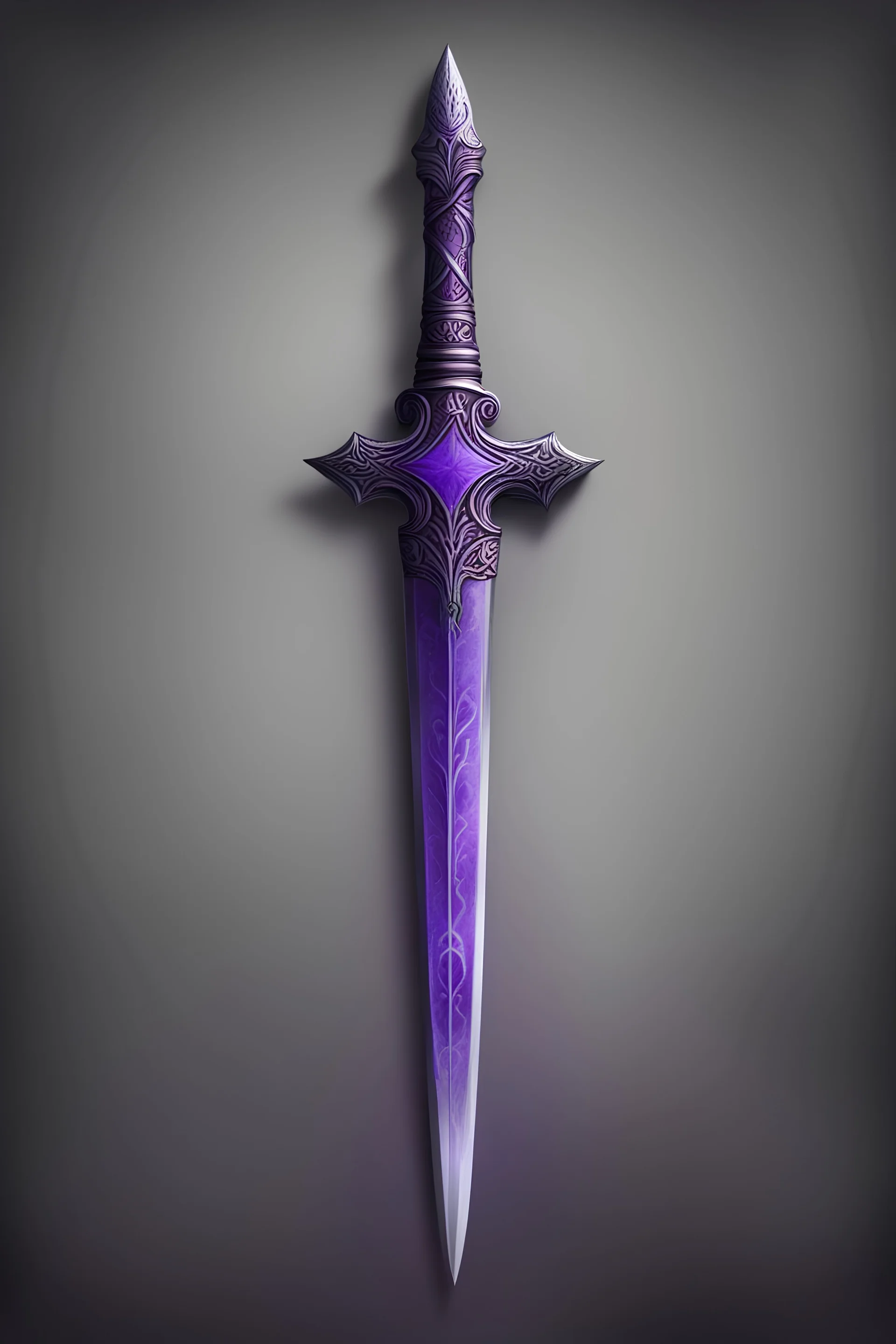 dagger marked by purple magic