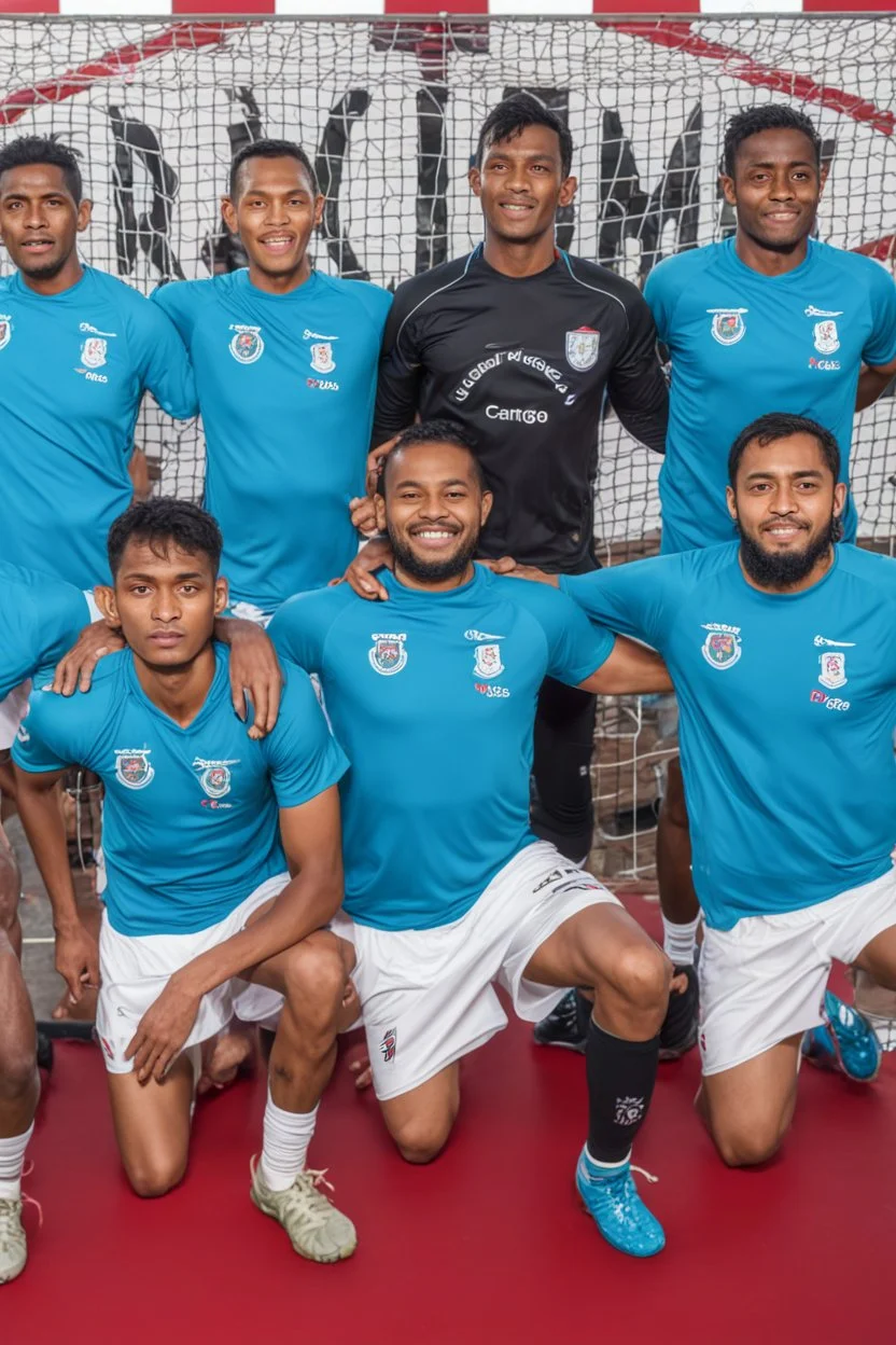 bangladesh football team, Filmado em Canon EOS R5, lente 50mm, profundidade de campo, velocidade do obturador 1/1000, f/2.8, balanço de branco, 6000k. Alta resolução, detalhes realistas, efeito HDR, grão de filme, 4K. –ar 16:10 –s 700 –q 5