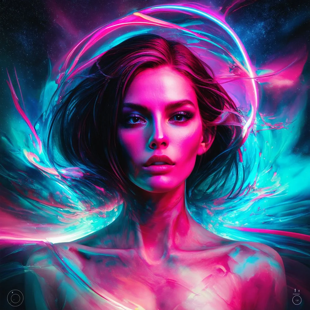 piece of album art with a women fusion with light, abstract experimental style album cover, high level of noise and subtle texture, psychedelic cover, shapes and lines