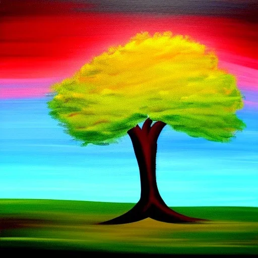 landscape tree painting abstract