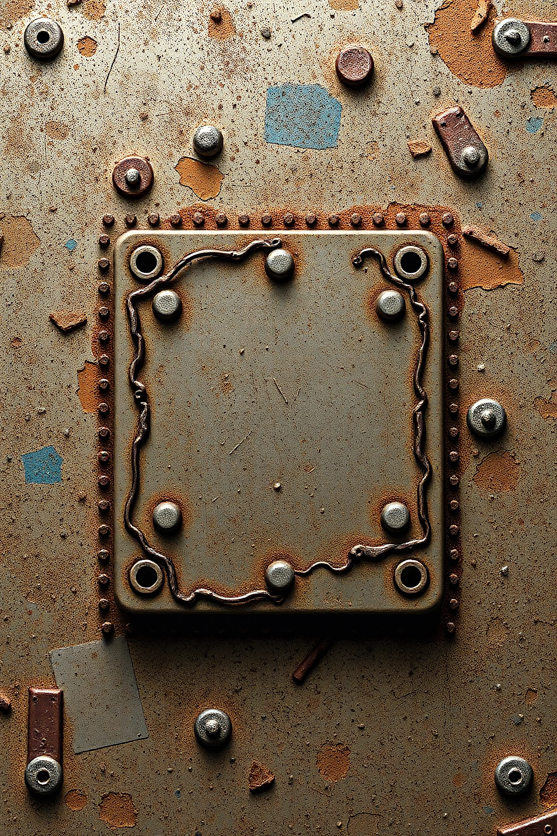 create me top down cartoonish image of metal scrap