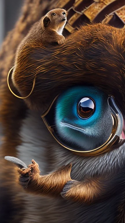 Meerkatman, hyper-realistic full face, intricate detail, novelty, full body, cinematic, 4k